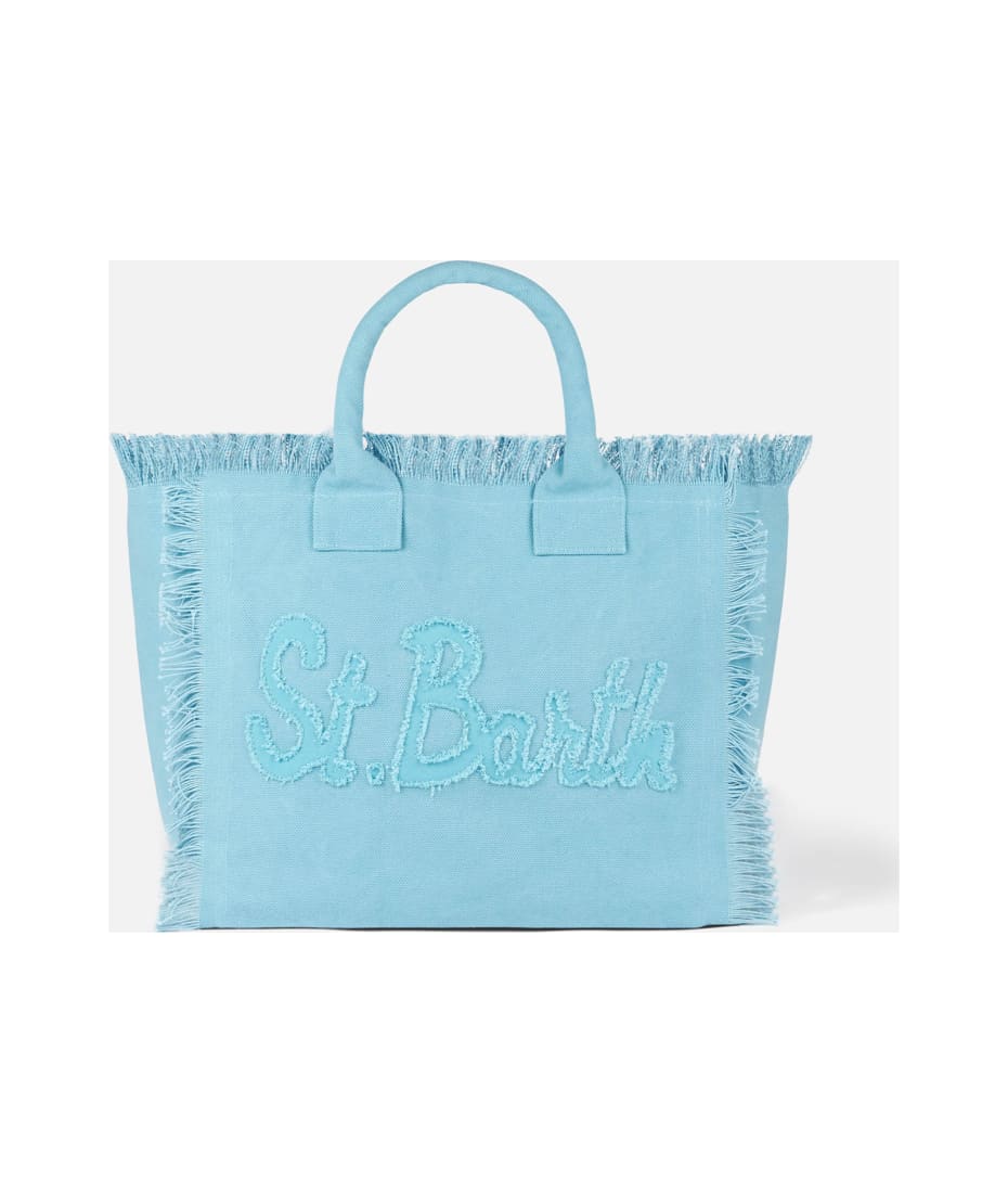 Mc2 Saint Barth Blue Vanity Canvas Shoulder Bag