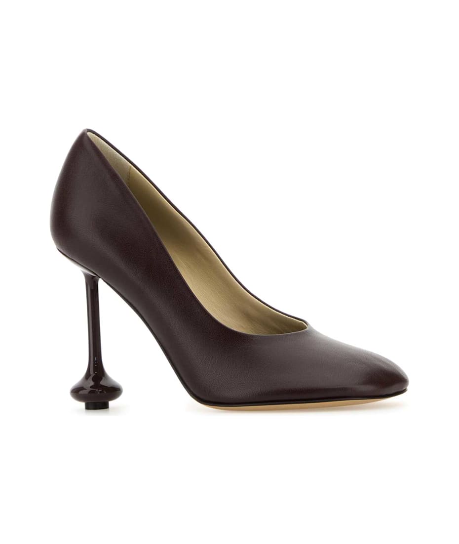 【関税&送料込】Loewe Burgundy Leather Toy Pumps Loewe Burgundy Leather Toy Pumps | italist