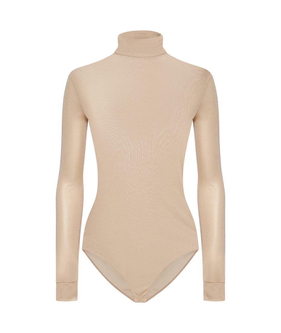 トップス Maison Martin Margiela Maison Margiela four-stitch Sheer Bodysuit | Black | FARFETCH CA