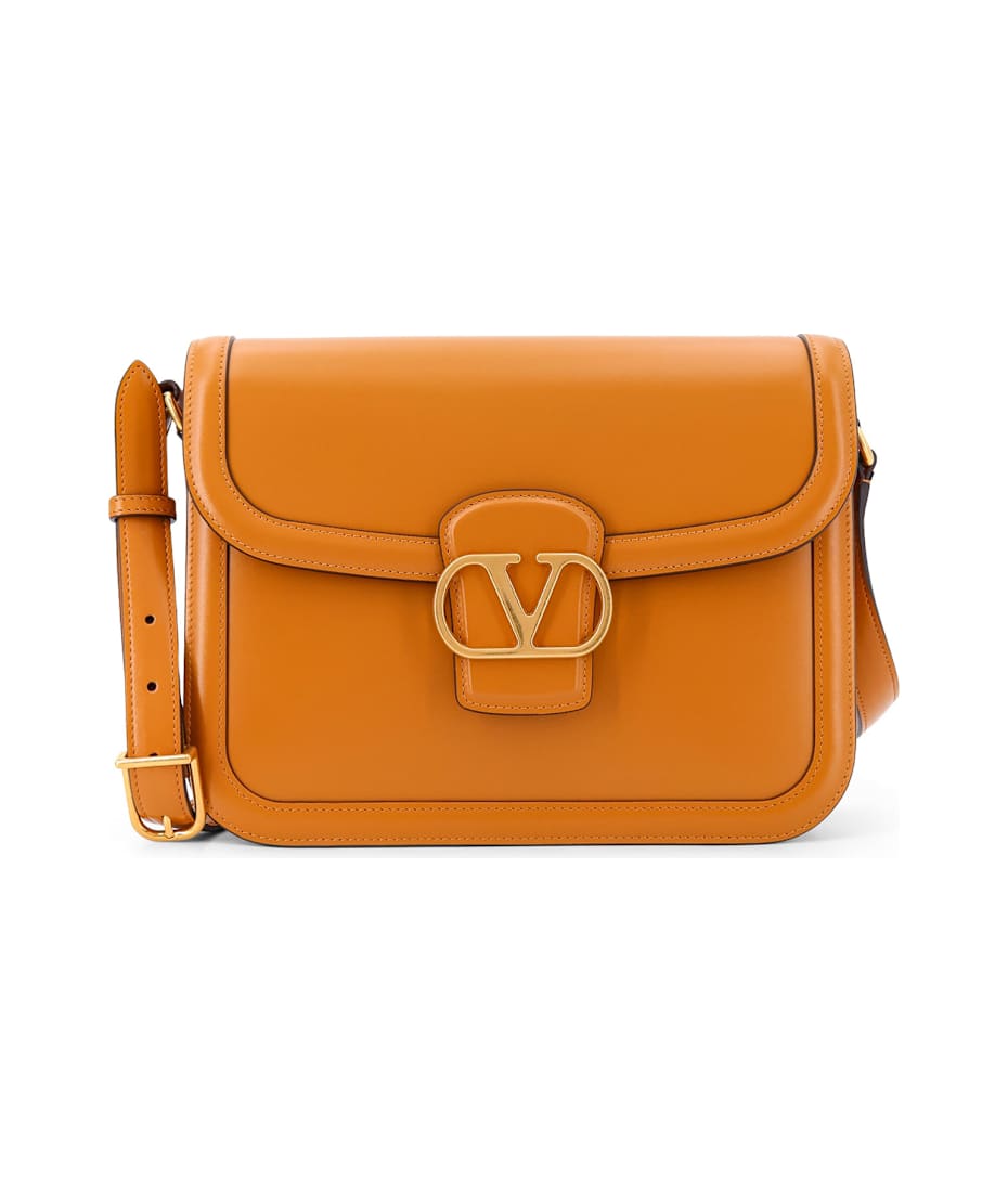 ショルダーバッグ・ポシェット VALENTINO GARAVANI Orange Leather 9To5 Shoulder Bag Valentino Garavani Orange Leather 9to5 Shoulder Bag