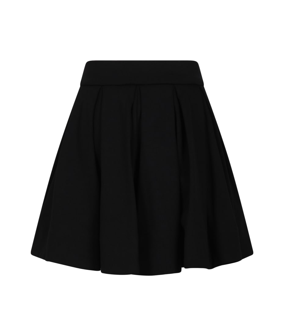 Balmain Black Skirt For Girl With Iconic Buttons | italist
