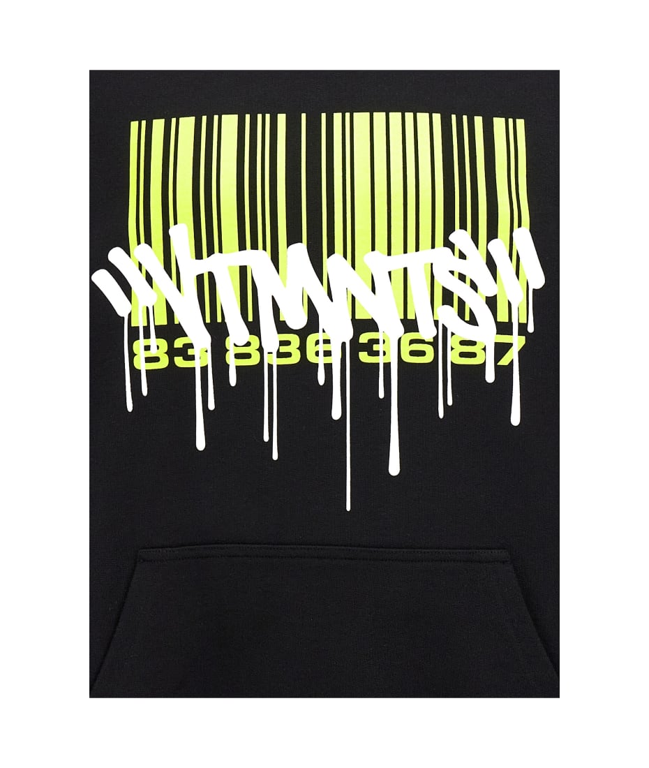 【VTMNTS】グラフィティ ビッグバーコード パーカー 47df9d3a2d8846d107ce4a67954980