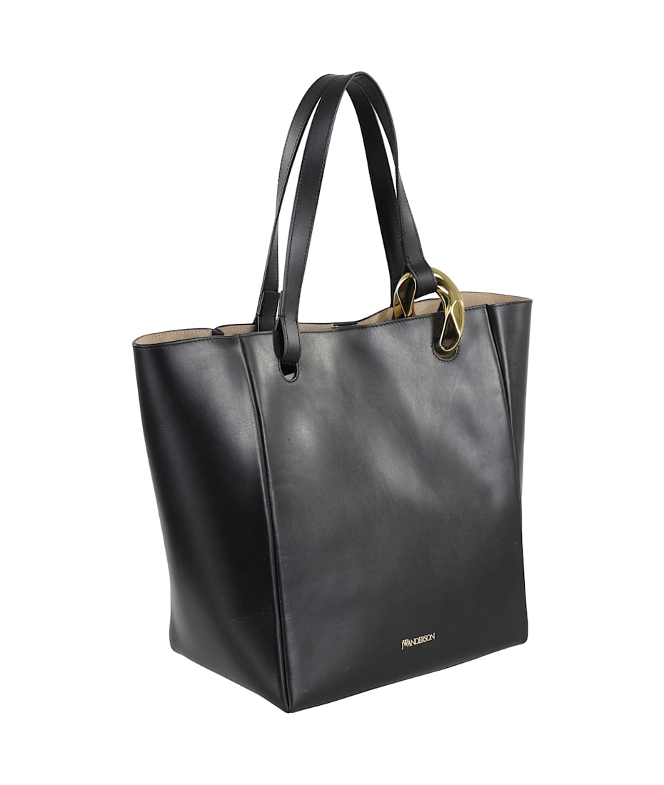 トートバッグ J W ANDERSON SS25 THE JWA CORNER BAG (HB0603 LA0351BLACK) JW Anderson The JWA Corner Tote Bag | Black | FARFETCH