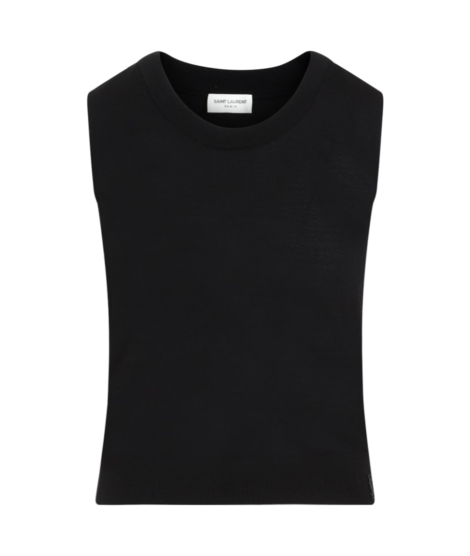 トップス YVES SAINT LAURENT Sequin Wool Tank Top Saint Laurent Wool Tank Top | italist