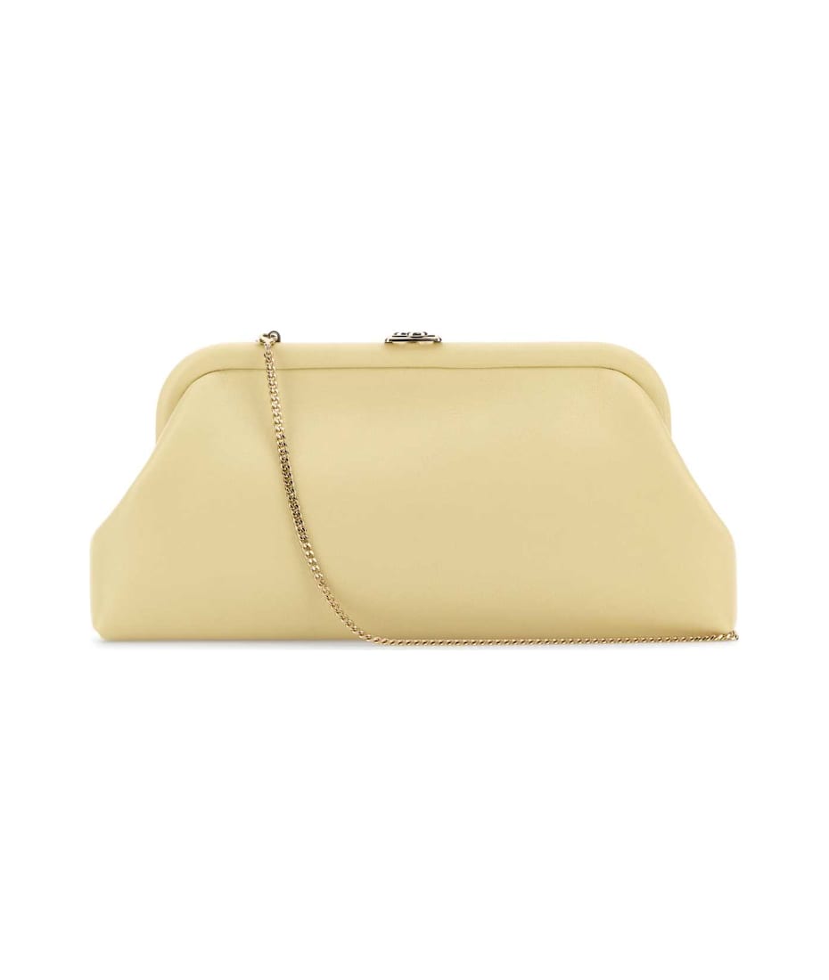ショルダーバッグ・ポシェット JIMMY CHOO Cream Leather Skylar Clutch Jimmy Choo Cream Leather Skylar Clutch | italist