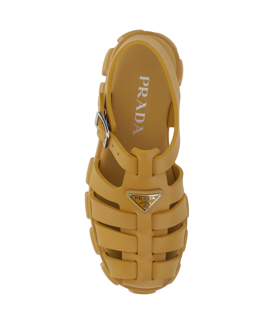 【 PRADA 】トレイルメッシュ生地とスエードのミュール 9d167c4ce13662f30d364ec0287529