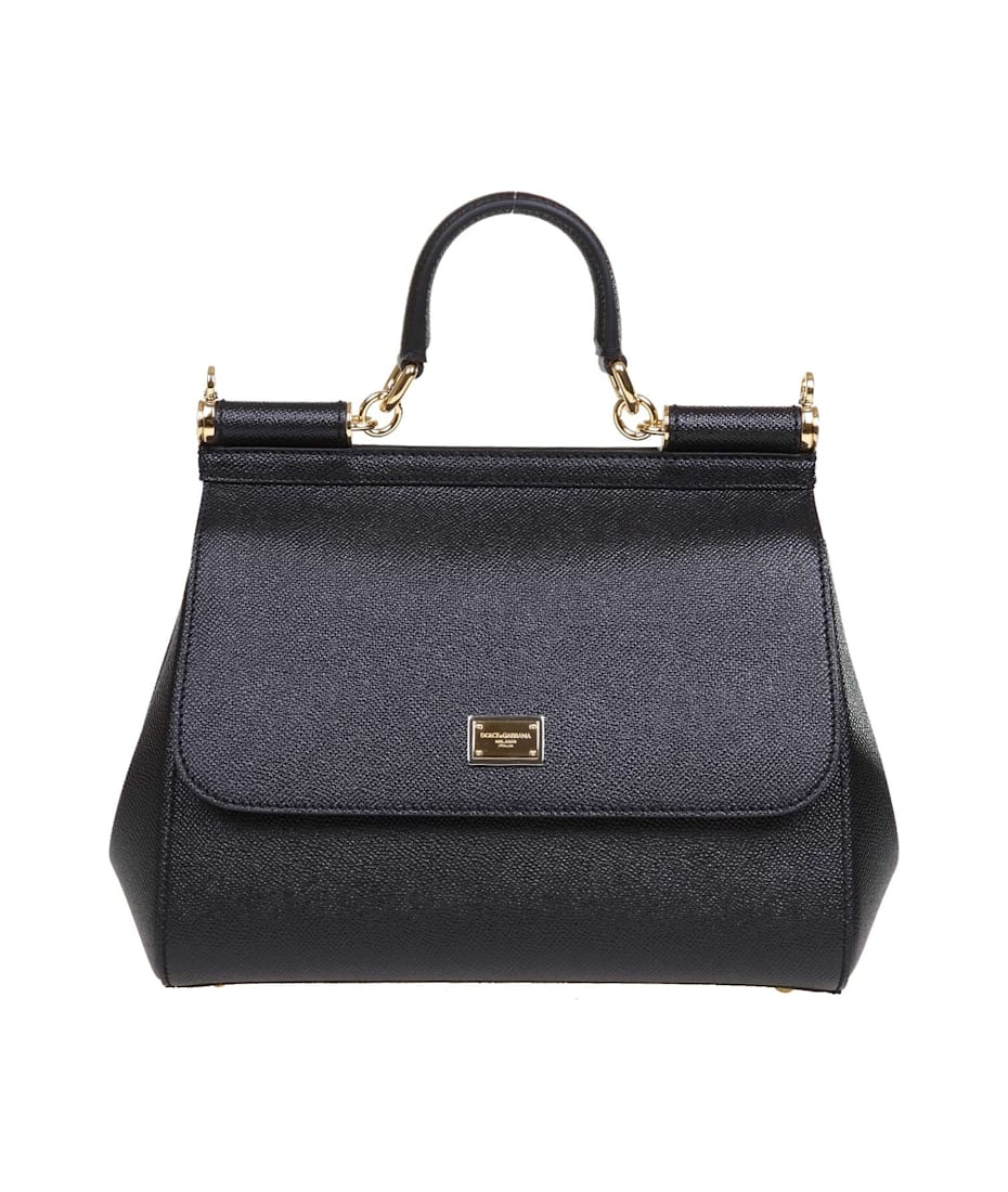 ハンドバッグ DOLCE & GABBANA SICILY MEDIUM BAG IN DAUPHINE LEATHER Dolce & Gabbana Medium Sicily Bag In Dauphine Leather Color