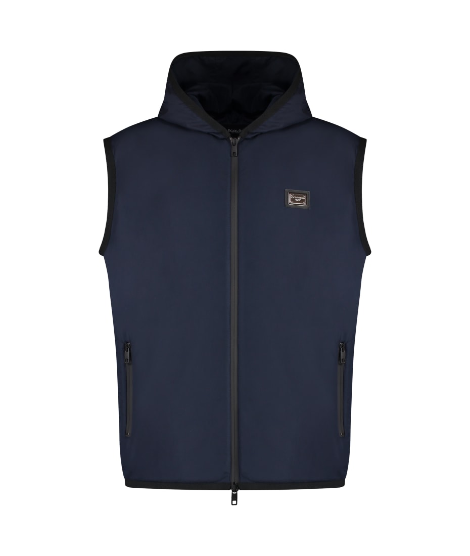 Dolce & Gabbana Sporty Vest With Zipper - blue