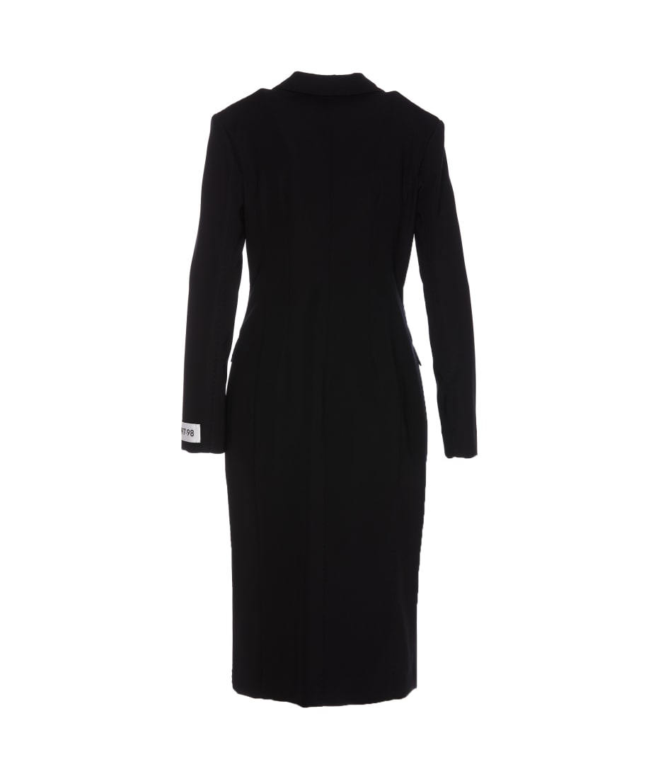 【送料&関税込】Dolce & Gabbana Blazer Dress Dolce and Gabbana Black Double-Breasted Blazer Dress Dolce
