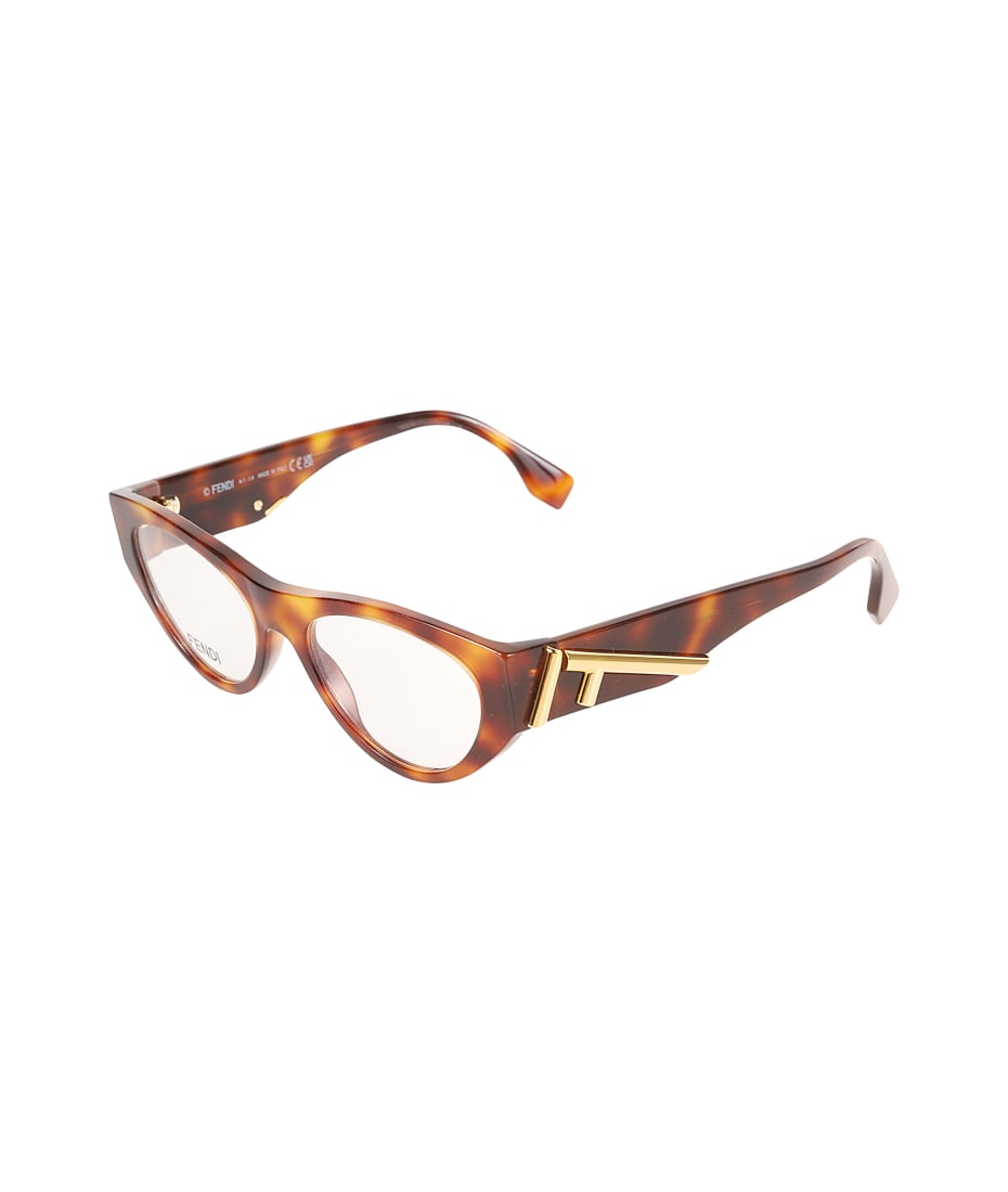【送料&関税込】Fendi Cat-eye Logo Sided Glasses Fendi Cat-eye Metal Logo Sided Glasses | italist