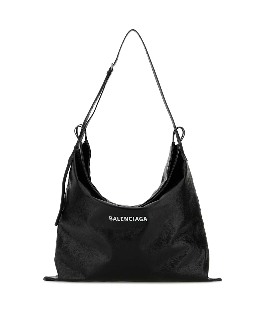 【関税・送料無料】Balenciaga Leather Large Dust Shopping Bag Balenciaga Black Leather Large Dust Shopping Bag | italist