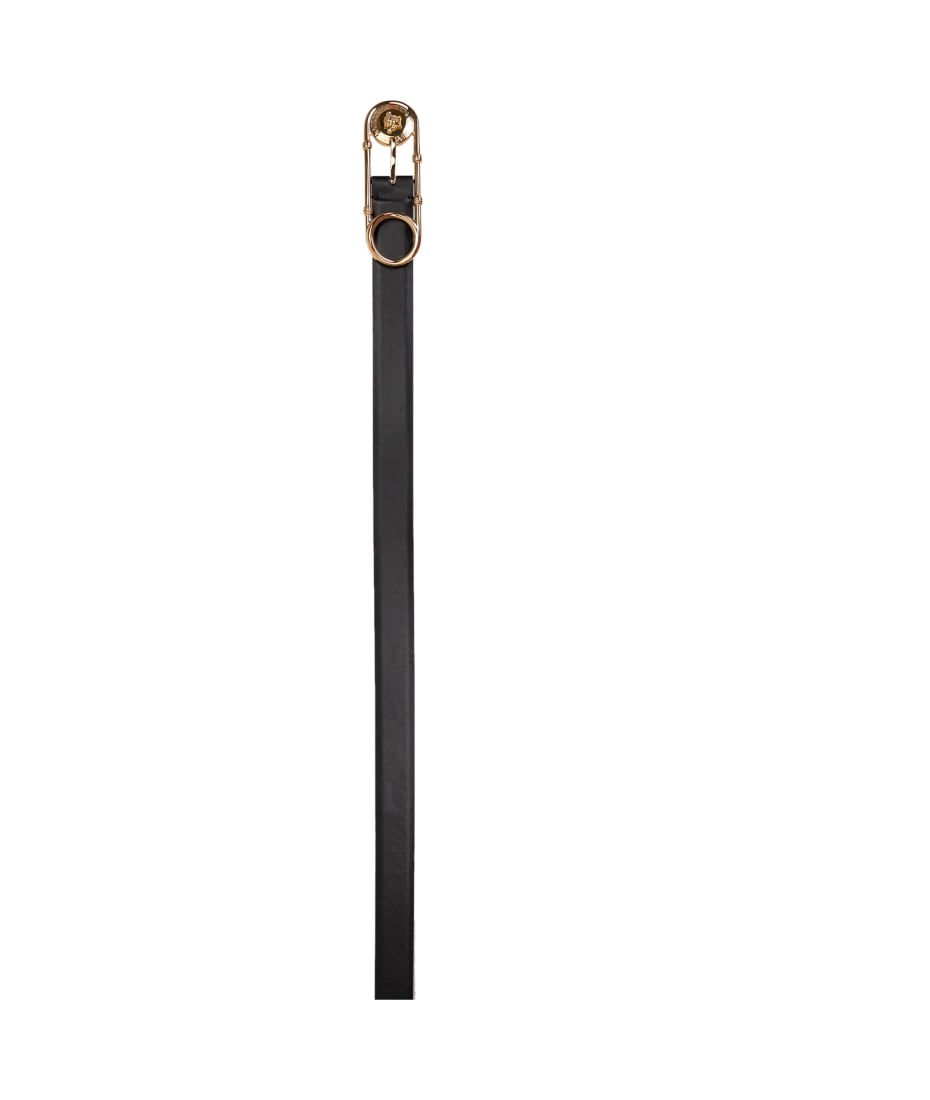 ベルト Versace Cintura Safety Pin Safety Pin leather belt in black - Versace | Mytheresa