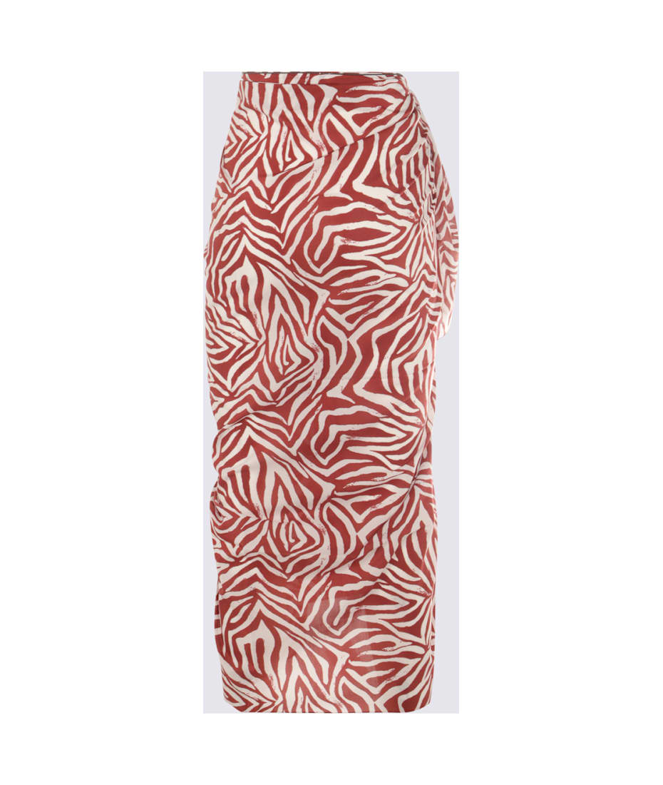 【送料&関税込】Brunello Cucinelli Red And White Midi Skirt Brunello Cucinelli Red And White Midi Skirt | italist