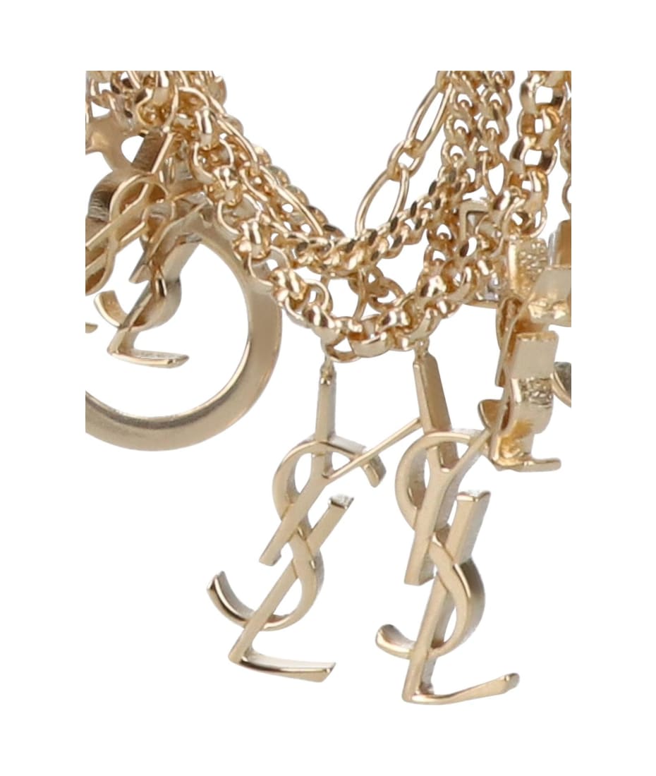 YSL YVES SAINT LAURENT vintage chain bracelet in gilt metal - VALOIS  VINTAGE PARIS