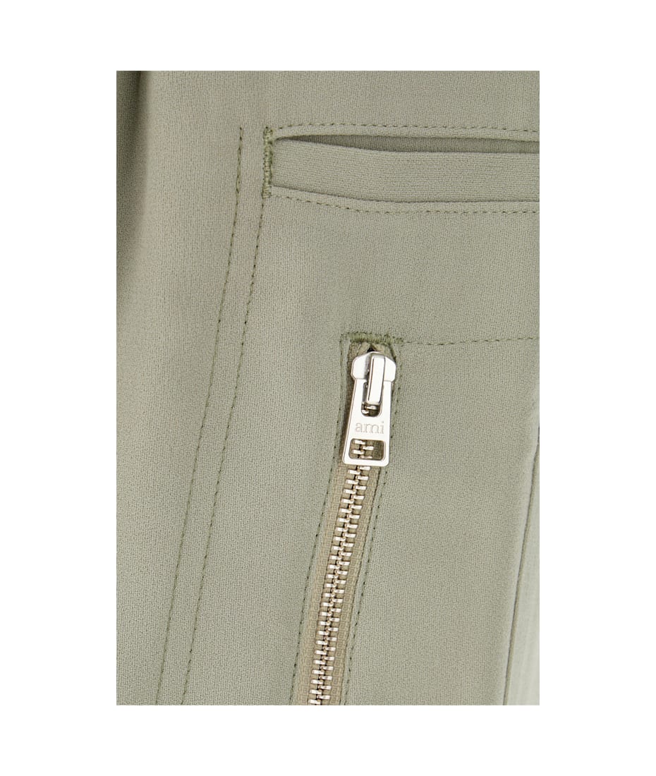 パンツ AMI PARIS SAGE GREEN VISCOSE BLEND PANT Ami Paris Sage Viscose Blend Pant in Green | Lyst