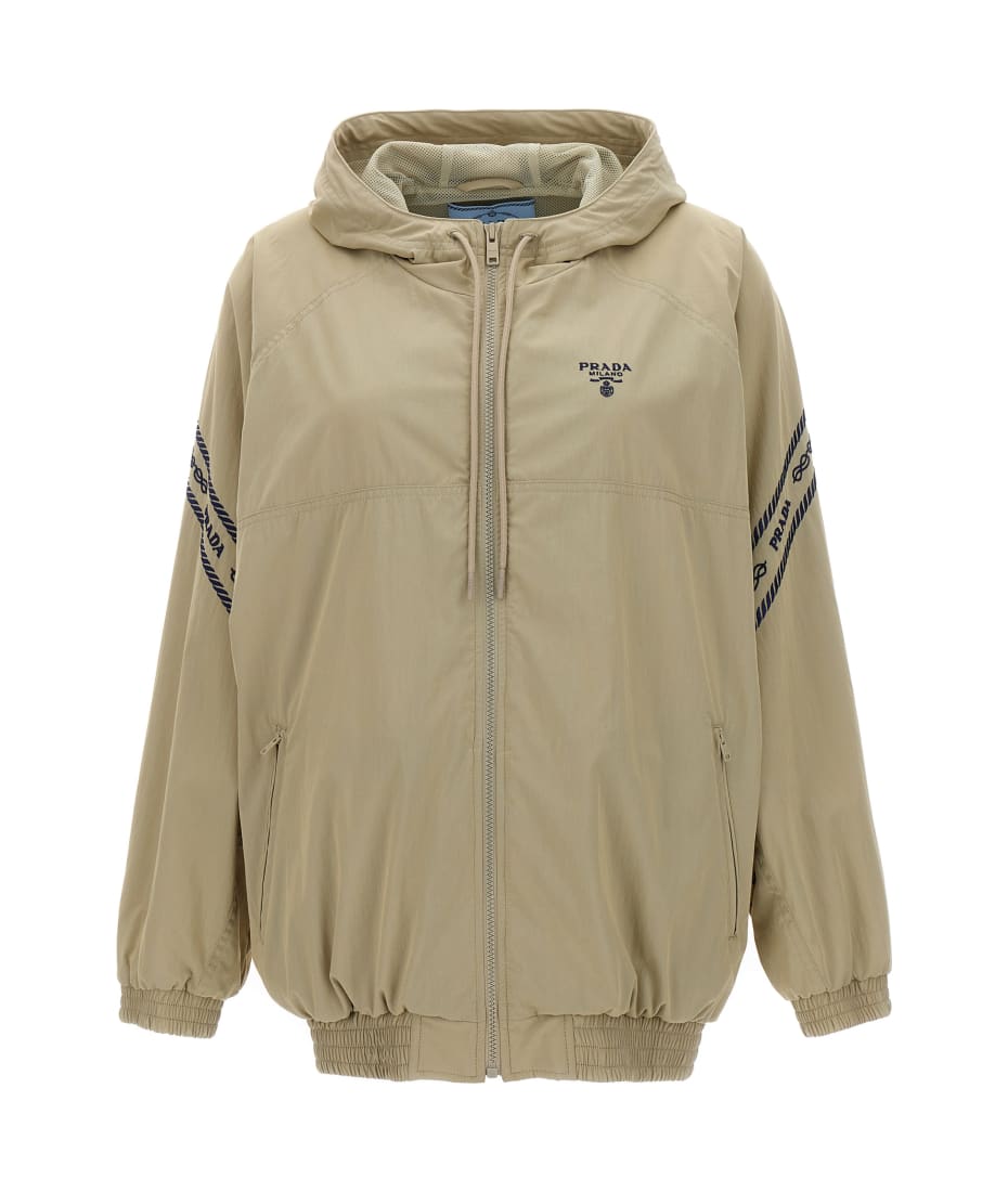 PRADA プラダ logo ロゴ キルティング jackets ジャケット PRADA プラダ 22AW Re-Nylon PLATE LOGO BOMBER JACKET 三角