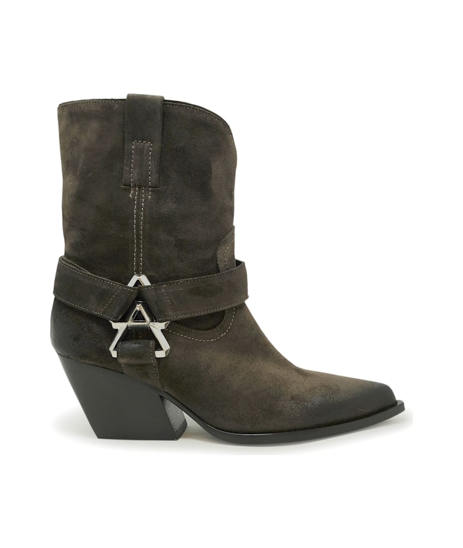 ミドルブーツ ELENA IACHI Women Boots E4035 Brown BROWN Elena Iachi Brown Suede Ankle Boots | italist