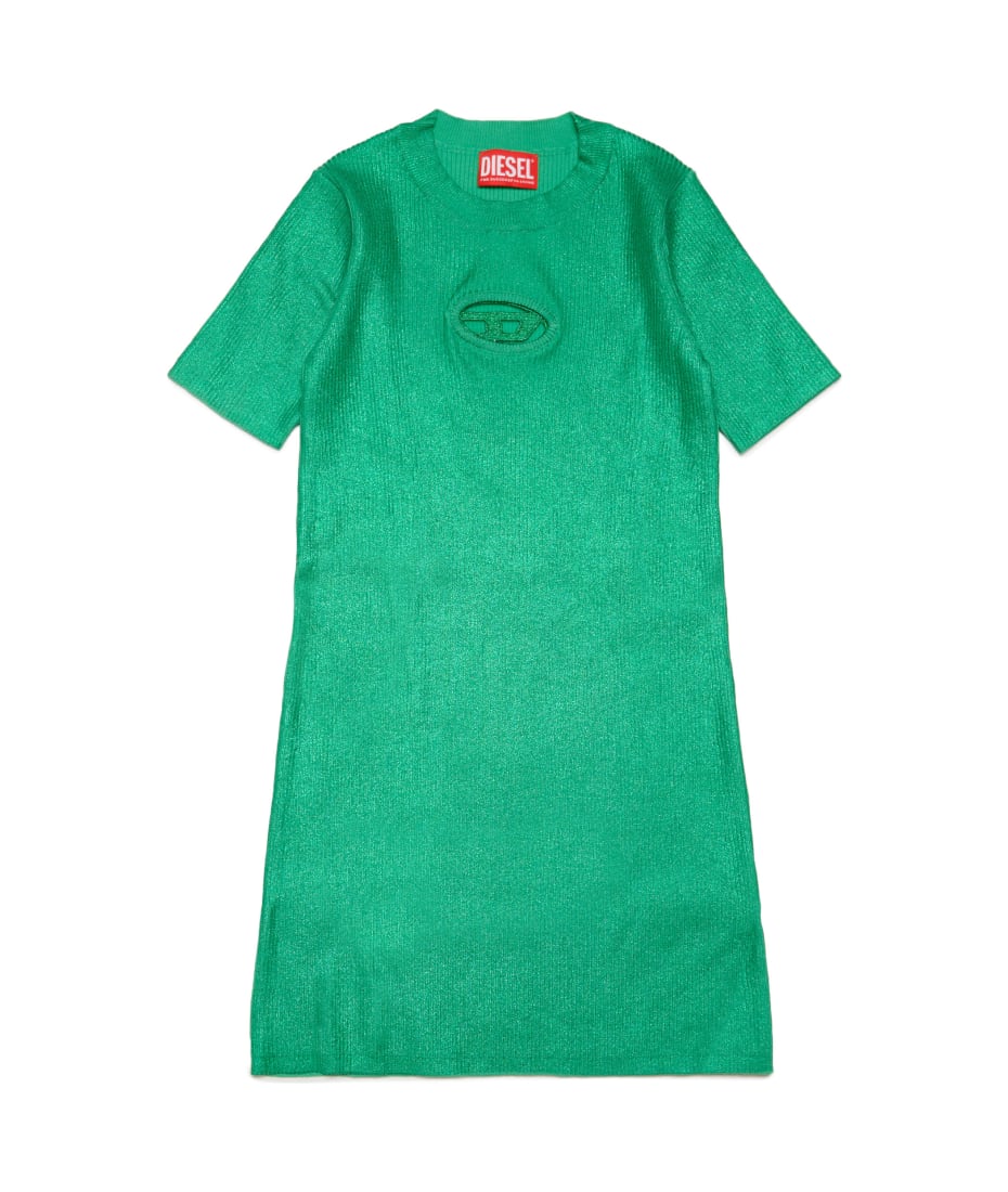 slim fit dress slacks Green ribbed viscose M-Vera minidress – Daniello.com main image 0