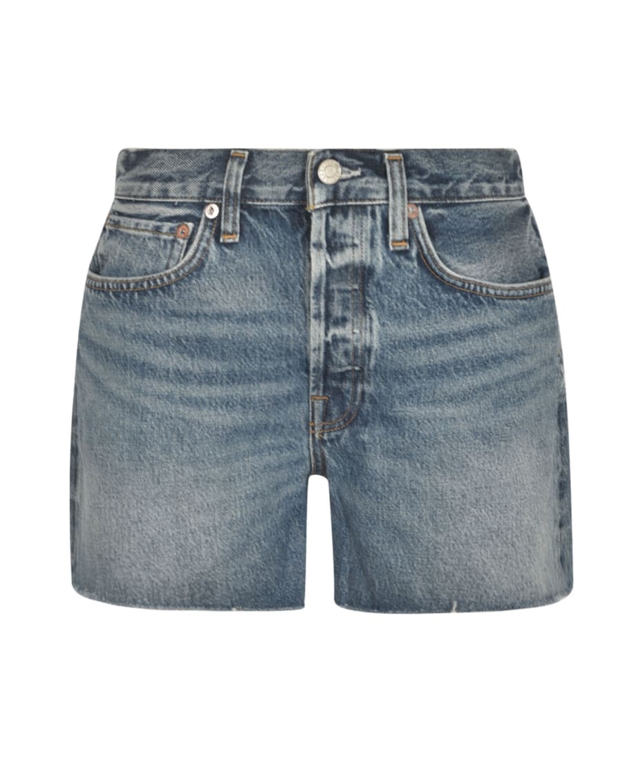 AGOLDE Distressed Denim Shorts | italist