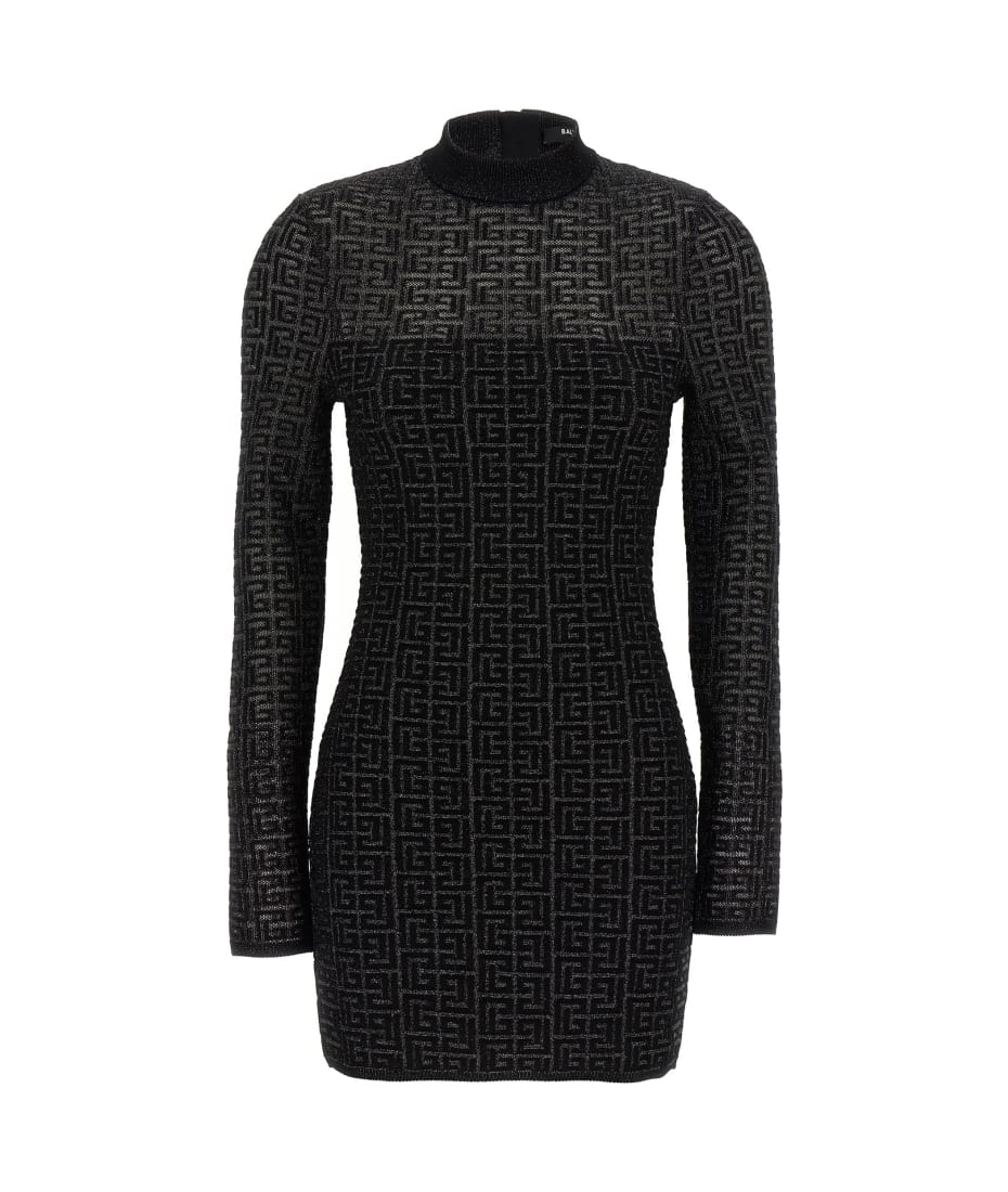【送料&関税込】Balmain Black Viscose Dress Balmain Black Viscose Dress | italist
