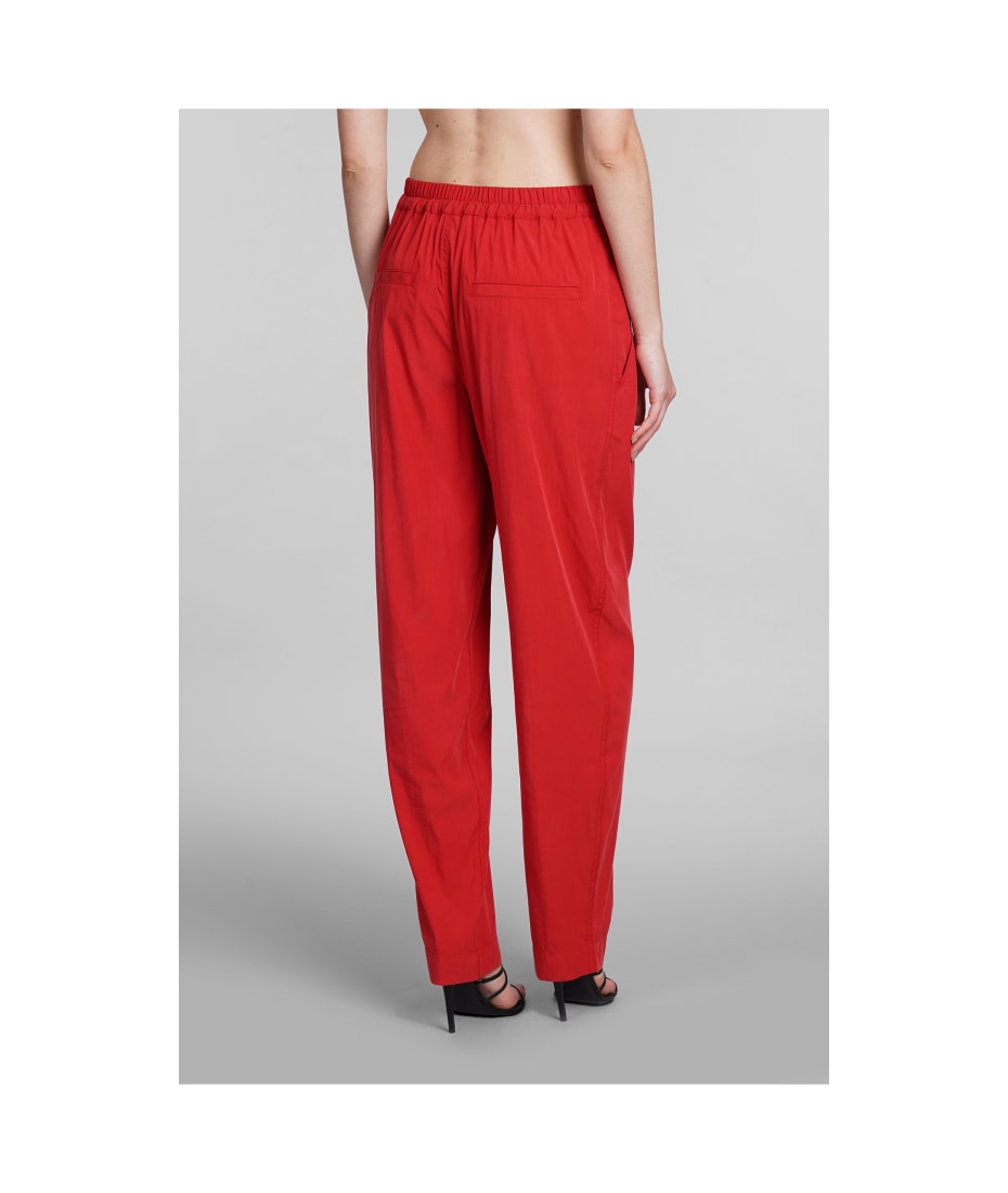 Isabel Marant Hectorina Pants In Red Wool And Polyester