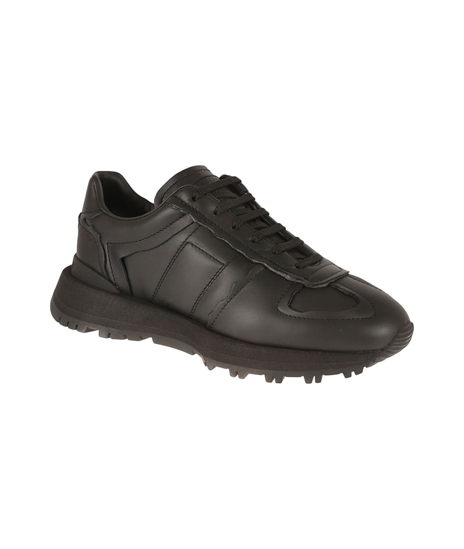 靴 maisonmargela Maison Margiela - Trainer Black Nylon & Suede Sneaker