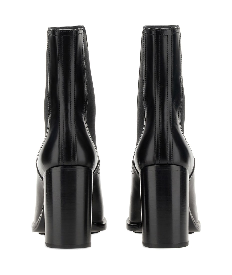 Alexander McQueen Armadillo bow-detail boots - Black