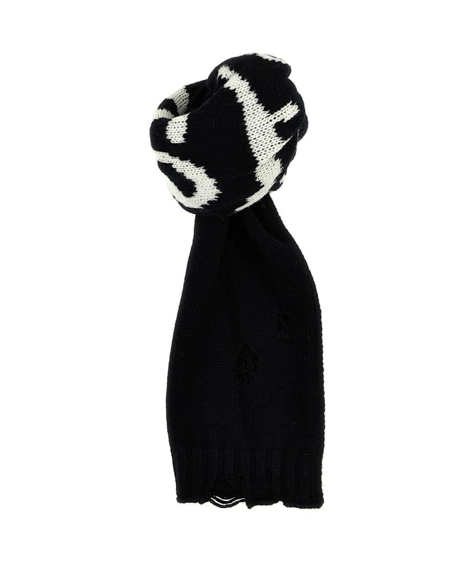 【関税&送料込】Maison Margiela Scarf With Logo Black Scarf with logo MM6 Maison Margiela