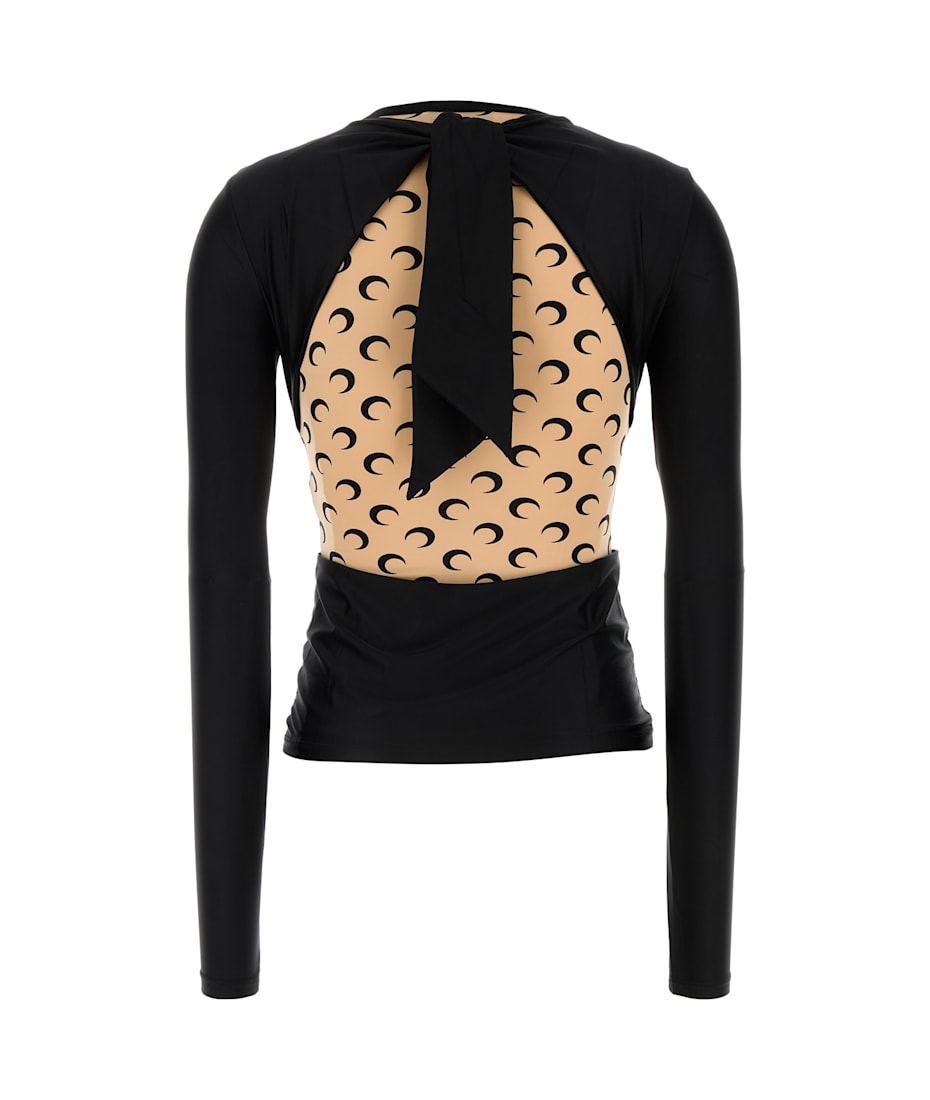 トップス MARINE SERRE DRAPED JERREY TIED BACK TOP Marine Serre Draped Jersey Tied Back Top | italist