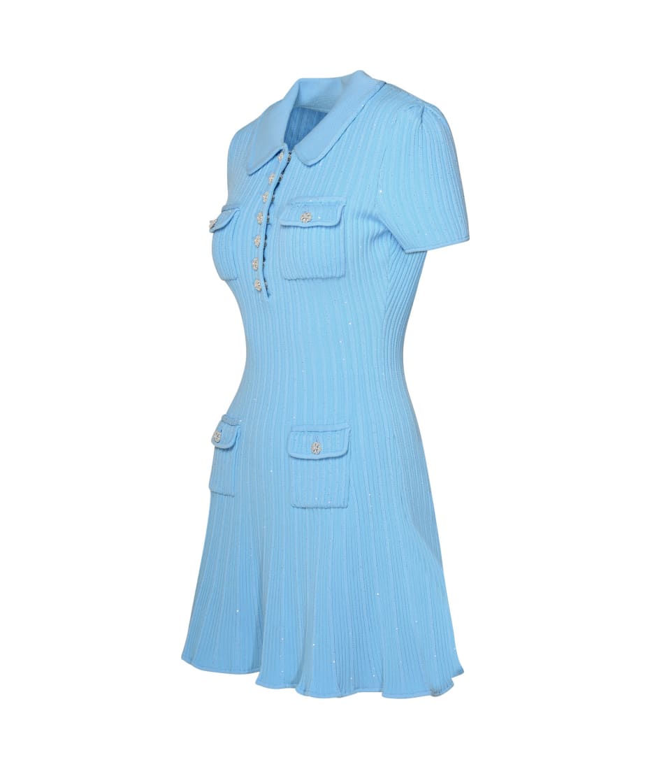 self portrait Light Blue Viscose Blend Dress italist ALWAYS