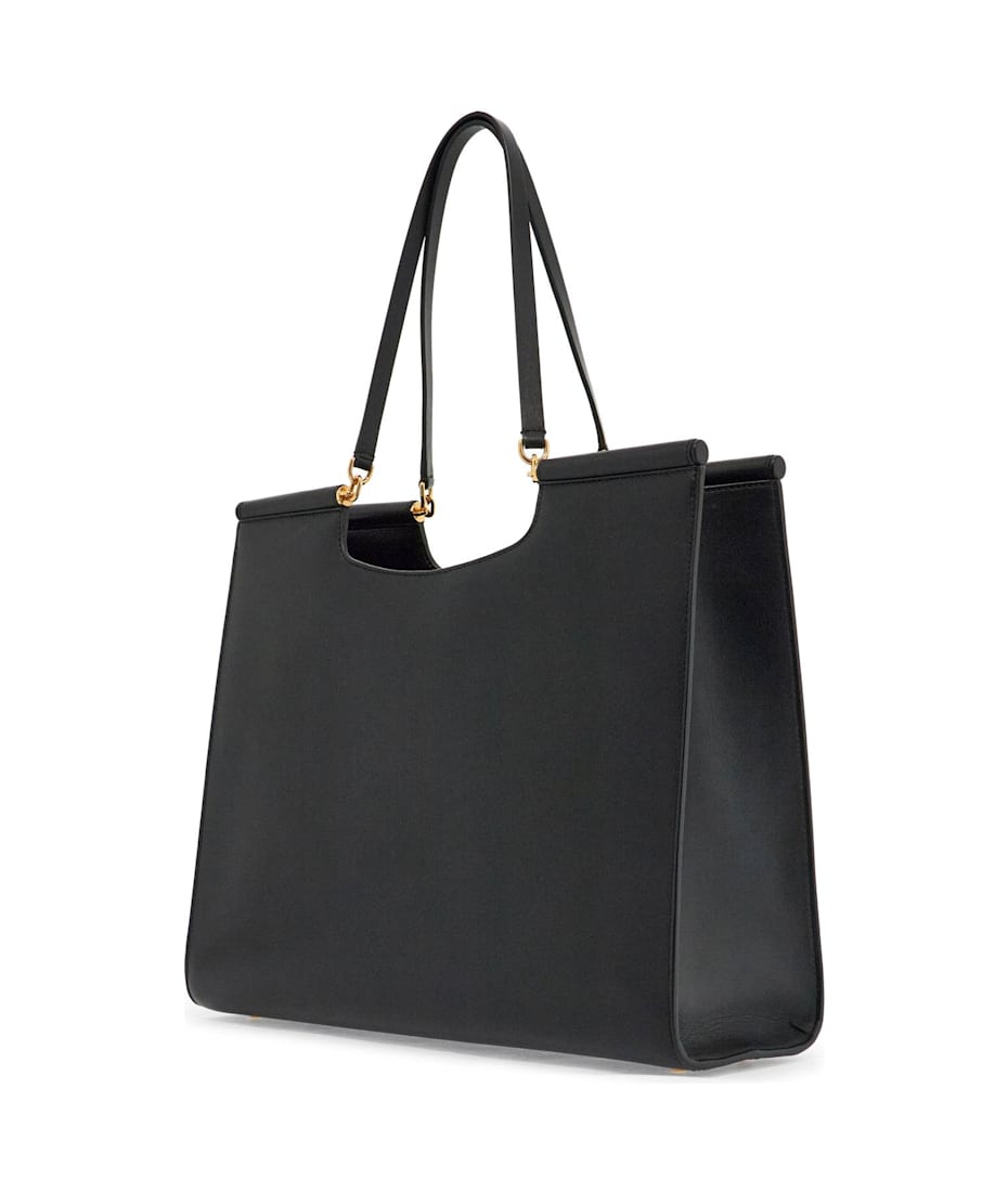【関税＆送料込み】Dolce & Gabbana Black Leather Tote Dolce & Gabbana Black Leather Shopping Bag | italist, ALWAYS