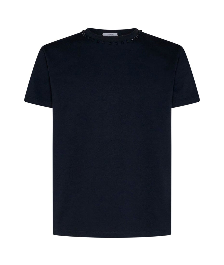 Valentino Untitled Studded Short-sleeved T-shirt - Blue