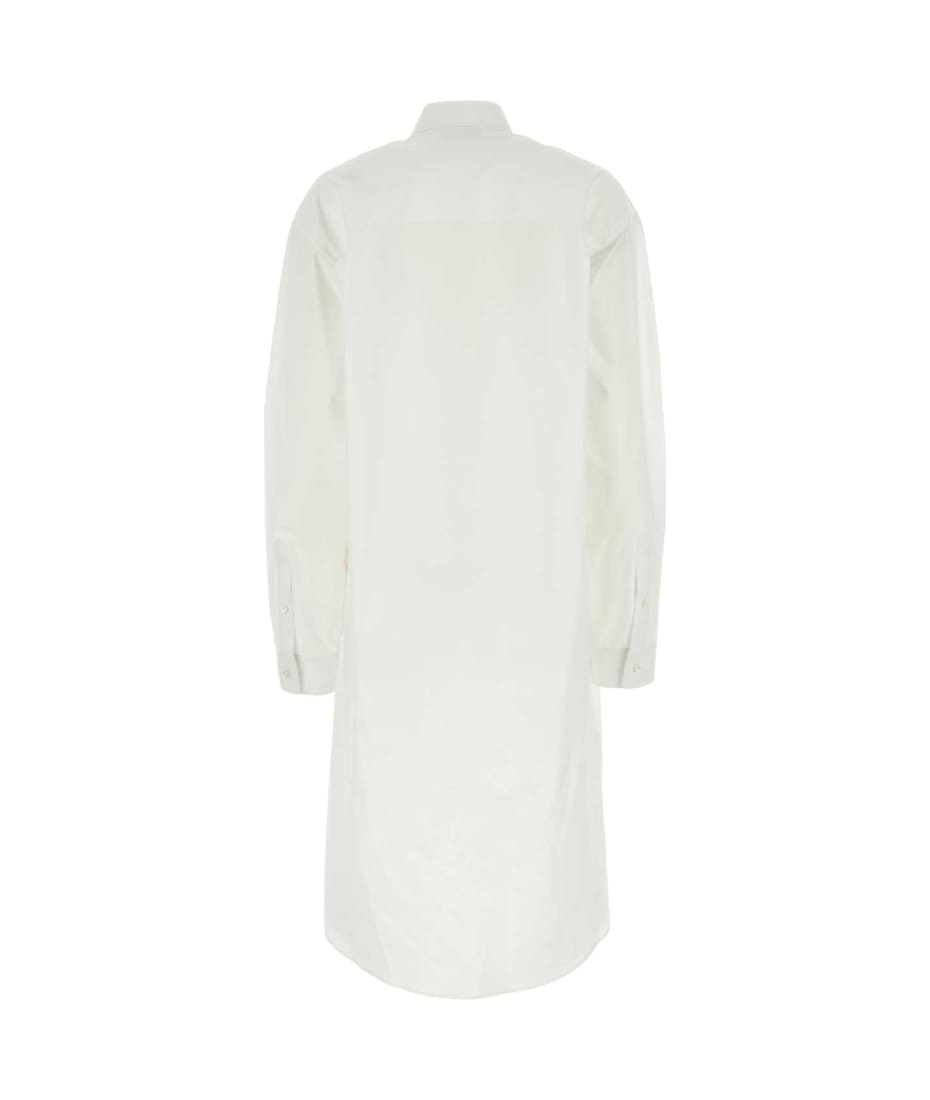 ワンピース BALENCIAGA SS23 White poplin shirt dress (746146TNM60 9000) BALENCIAGA Paneled cotton-poplin shirt dress | NET-A-PORTER