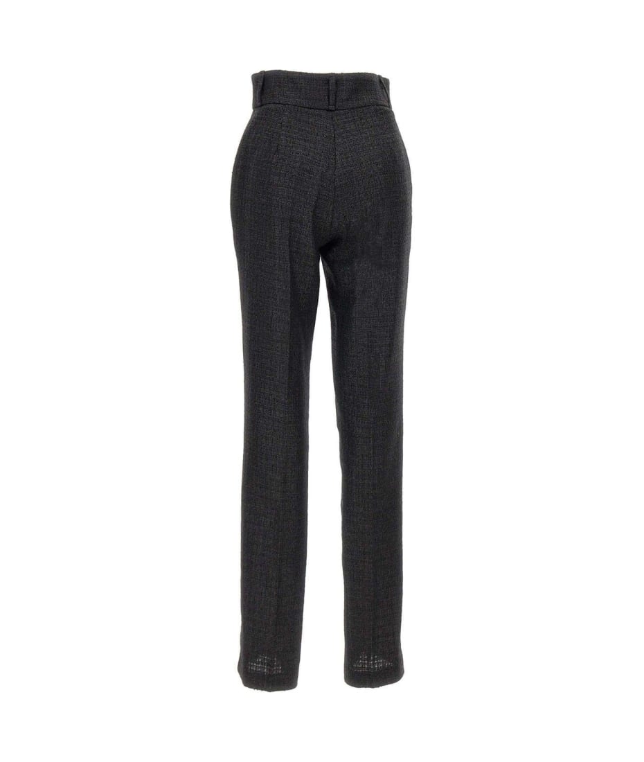 Elisabetta Franchi CS72B51E2110 関税送料込 Laminated Tweed Straight-leg Trousers Elisabetta Franchi