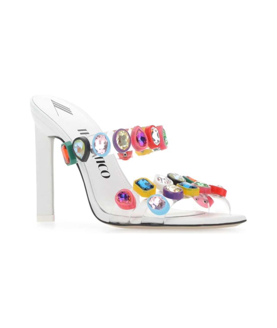 サンダル・ミュール THE ATTICO Embellished PVC Nanci mules (232WS651PA35R 021) The Attico Embellished Pvc Nanci Mules | italist