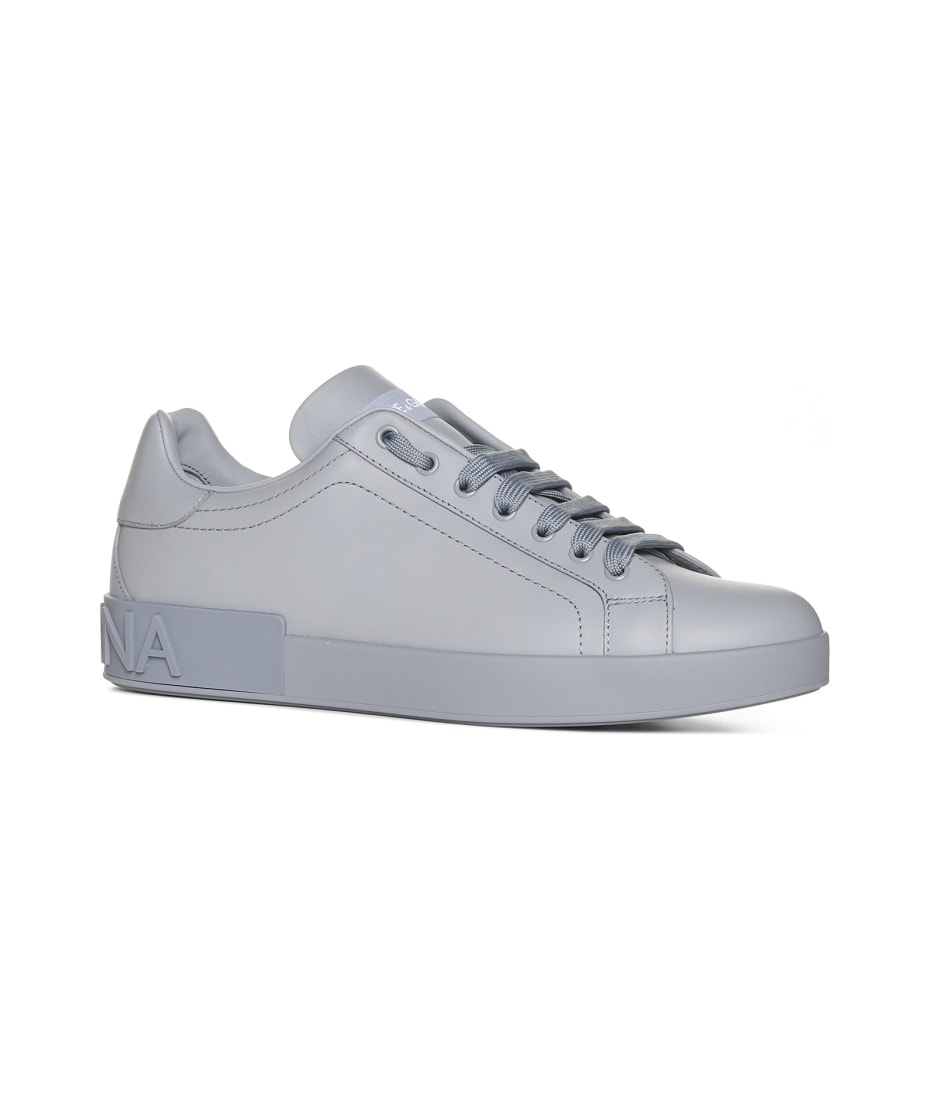 Dolce & Gabbana Low-top Sneakers With Contrasting Logo - Graphite