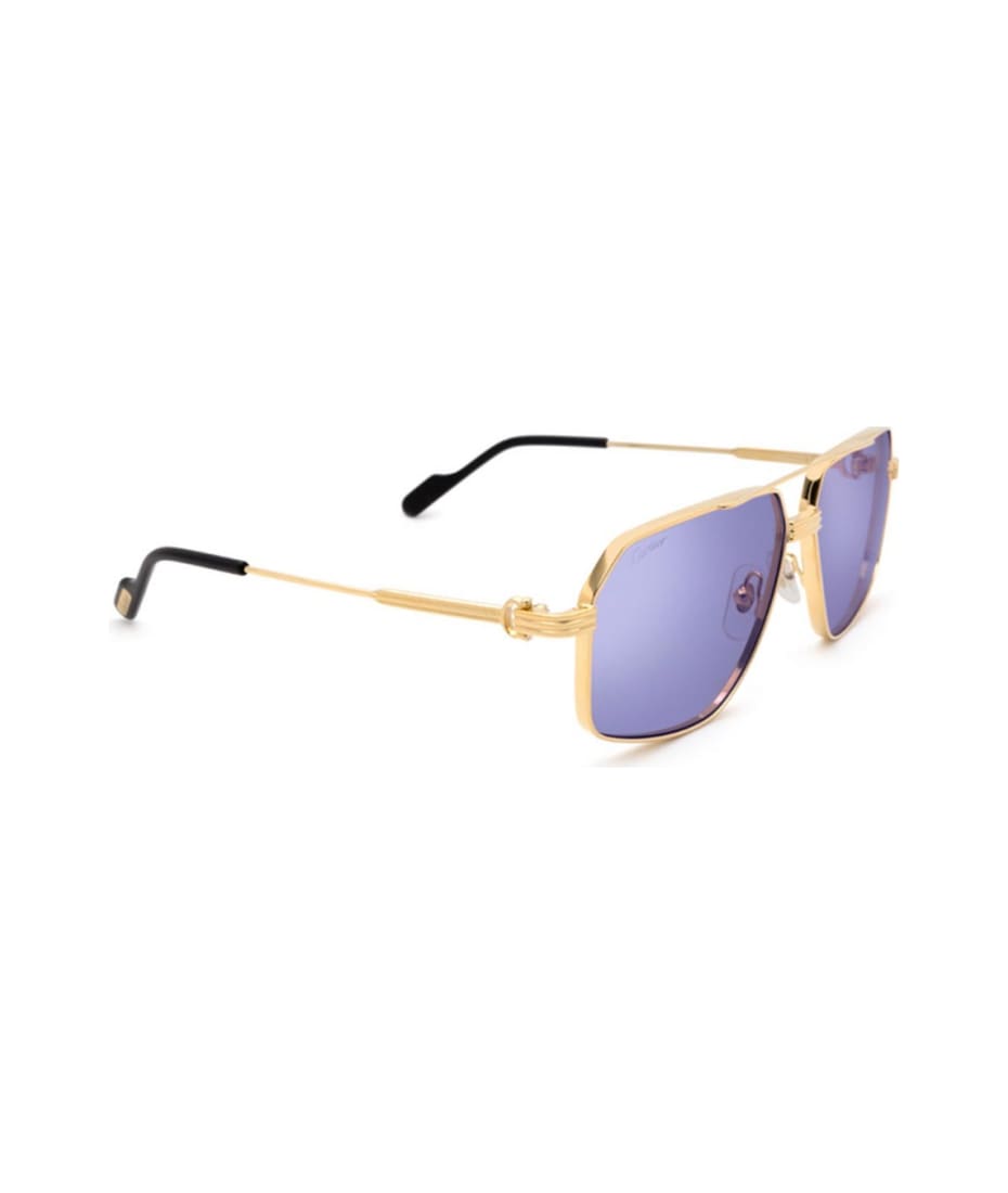 Cartier Eyewear Sunglasses Orange - Oro/Blu