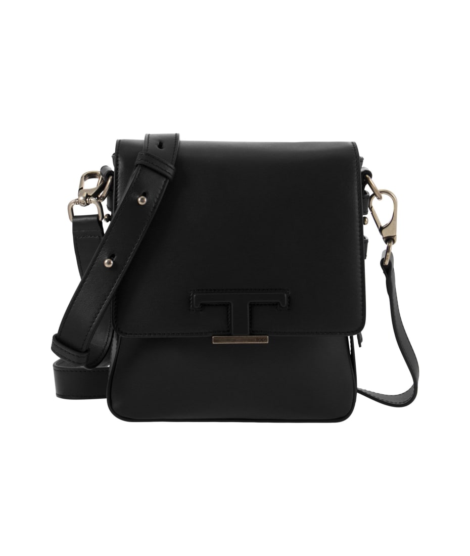 【送料&関税込】Tod's T Timeless Leather Shoulder Strap Man BEIGE T Timeless Shoulder Bag in Leather Medium
