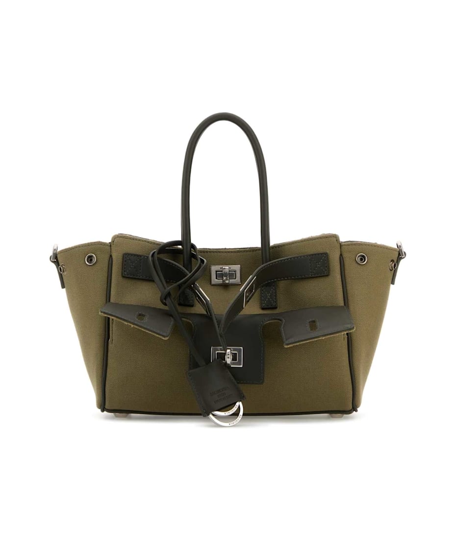 トートバッグ Balenciaga Army Green Canvas Carry All Bel Air Shopping Bag Balenciaga Army Green Canvas Carry All Bel Air Shopping Bag