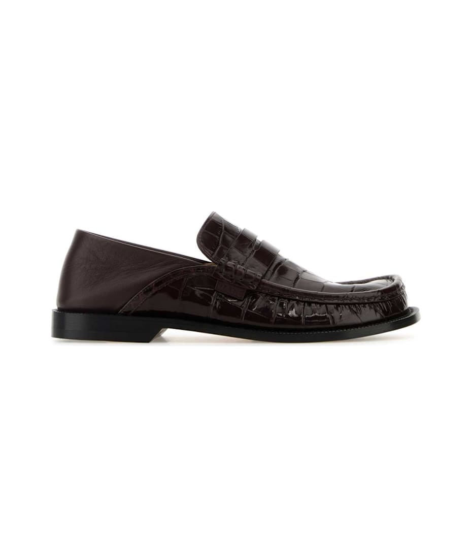 ローファー・オックスフォード LOEWE BURGUNDY LEATHER CAMPO LOAFERS Loewe Burgundy Leather Campo Loafers | italist