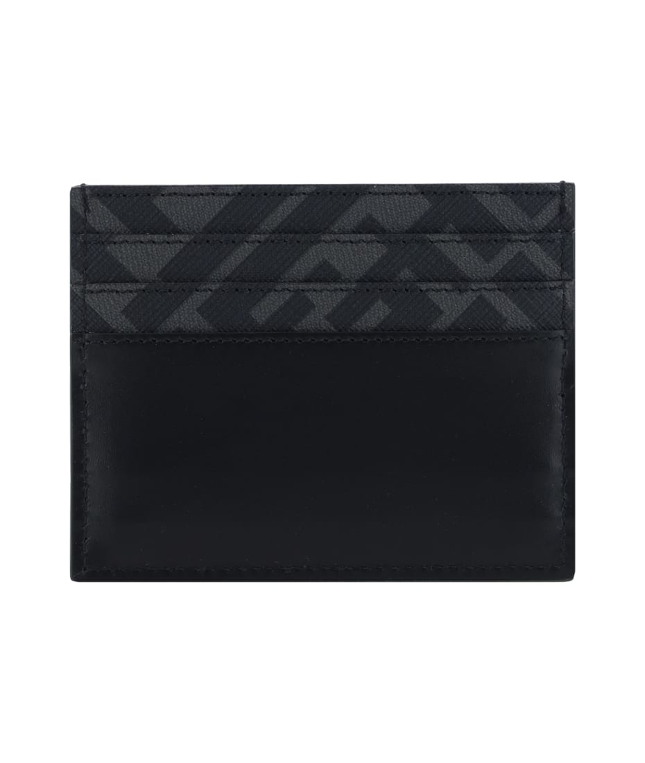 Fendi Diagonal Card Holder - Grey fabric card holder