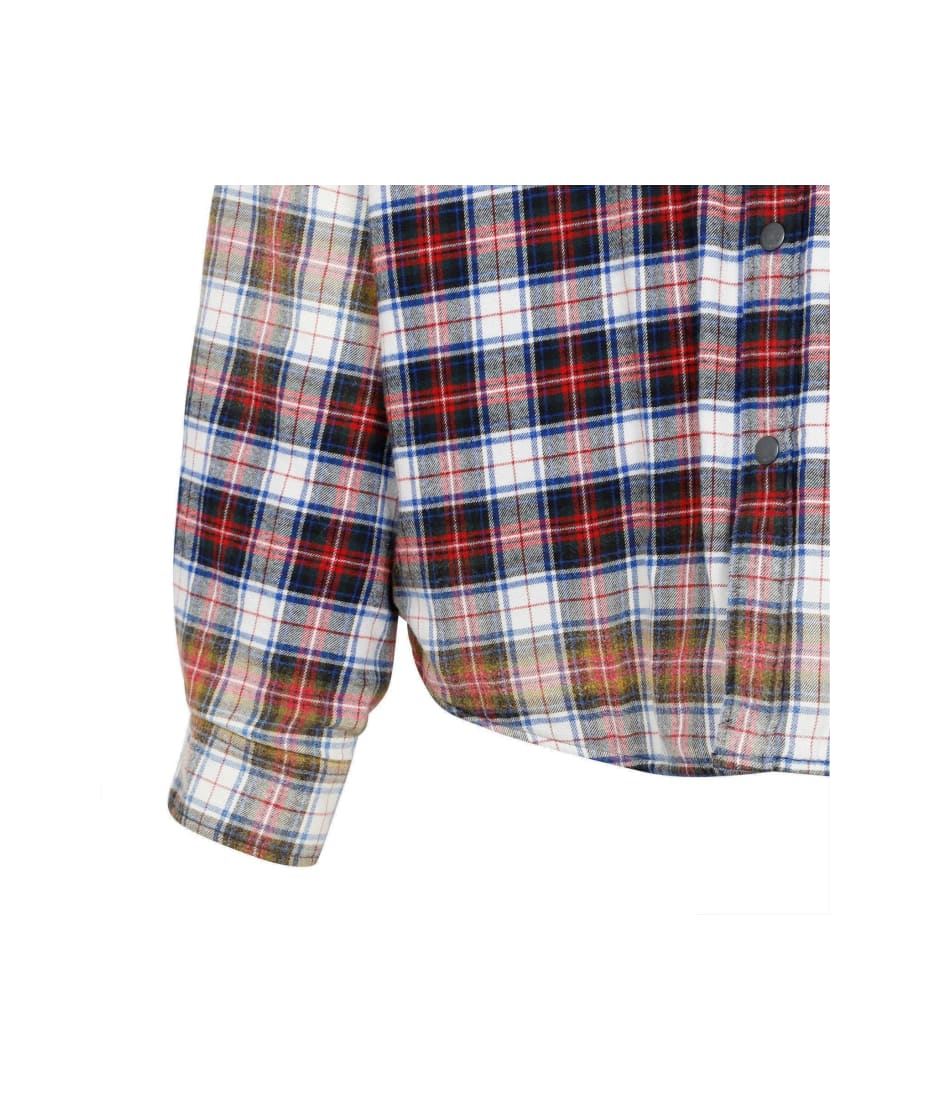 Balenciaga Check Flannel Bleached Shirt | italist