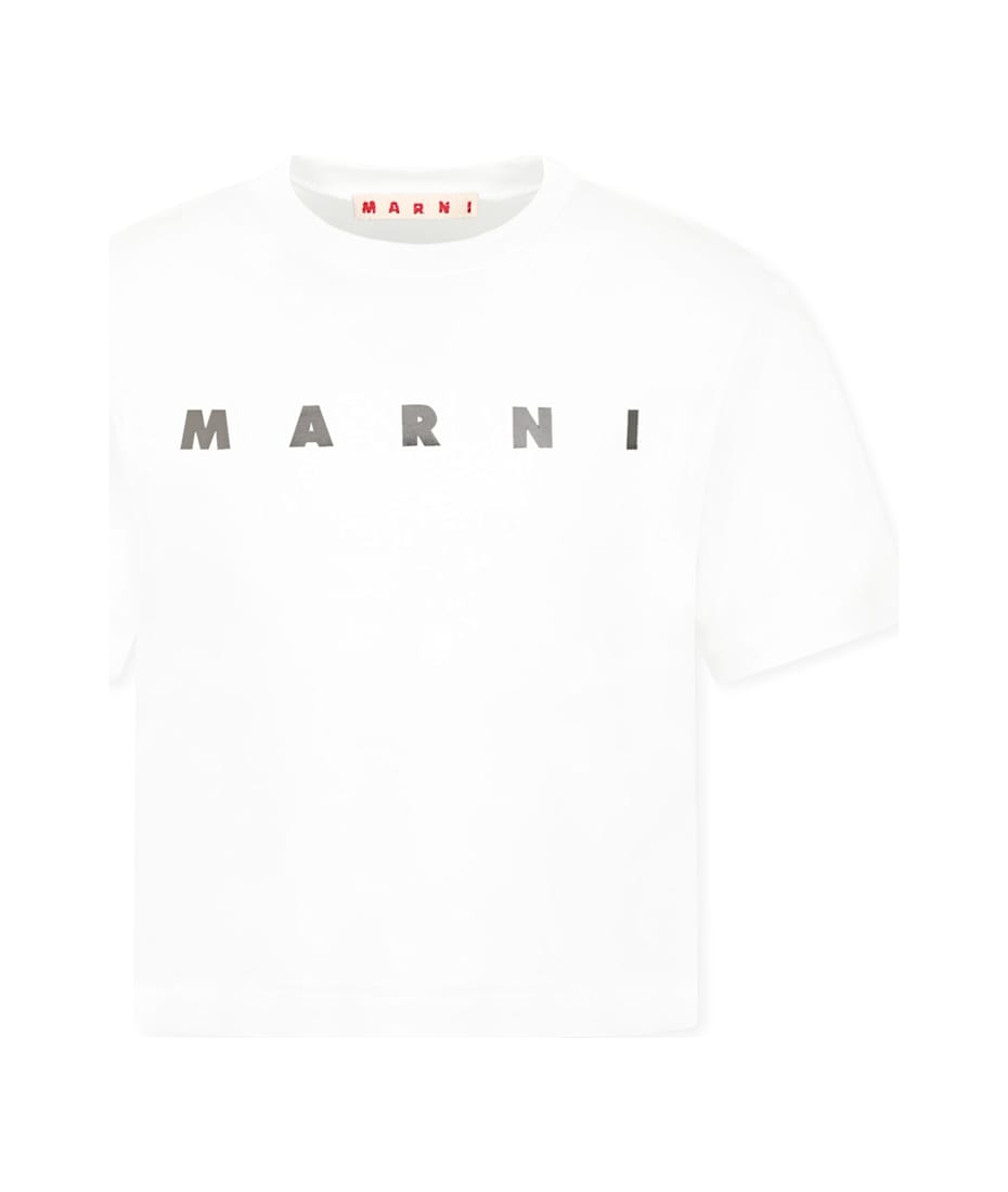 Tシャツ・カットソー MARNI Women Tops THJE0211X2UTCZ6800C13 White Women's T-Shirts, Tops and Shirts | Official Online Store