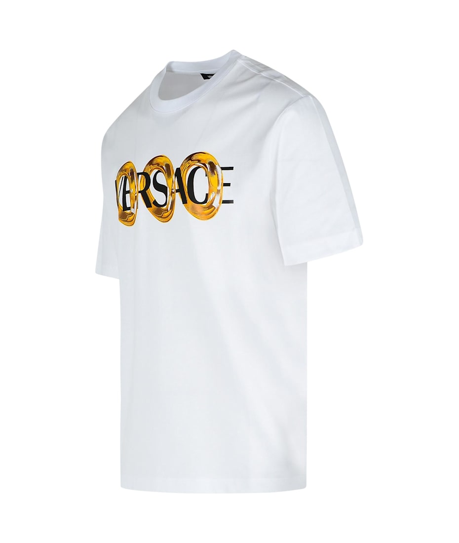 Tシャツ・カットソー VERSACE Men T Shirts 10133021A134052W580 White Versace logo-print T-shirt | White | FARFETCH