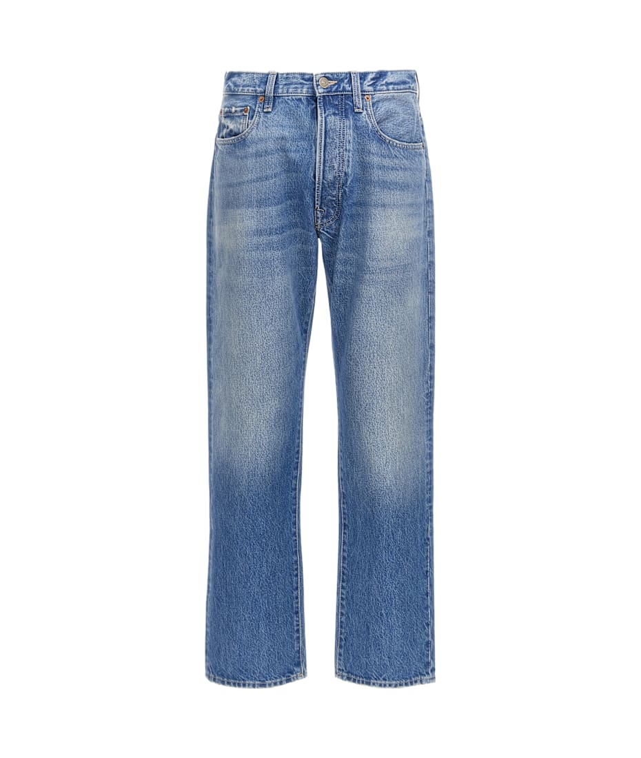 デニム・ジーパン VALENTINO SS25 DENIM PANTS (6B0DD19X94V 558) Jeans with floral print fabric border detail VALENTINO