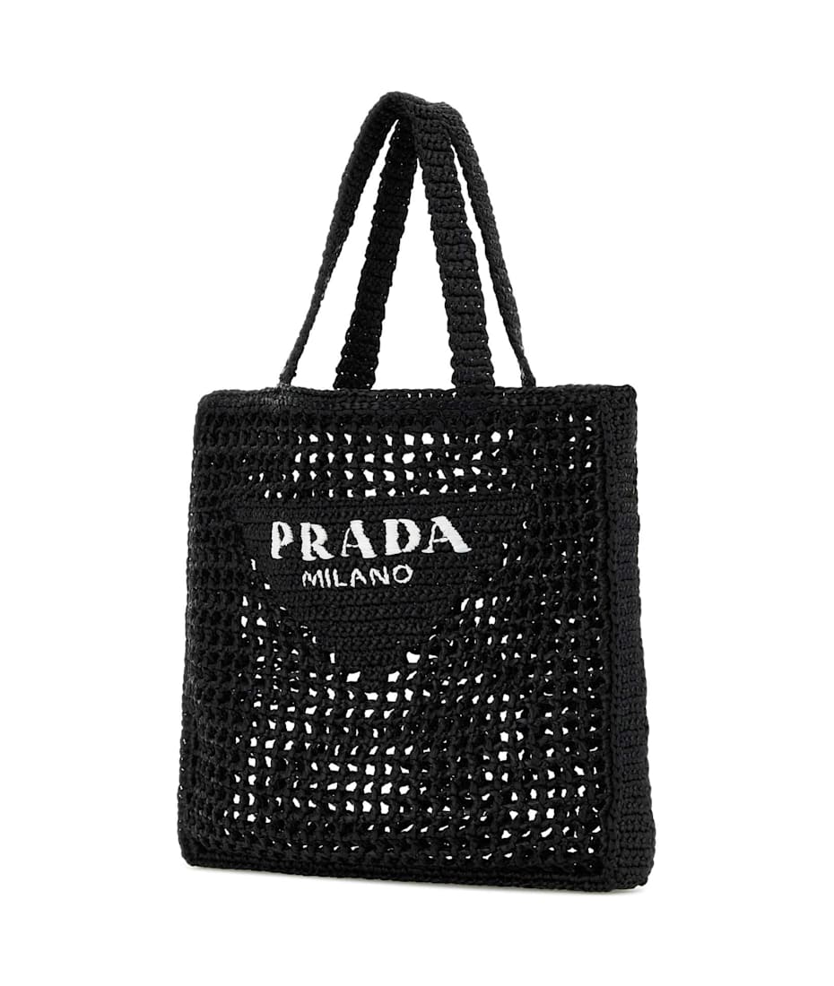 Prada Pink Raffia Shopping Bag | italist