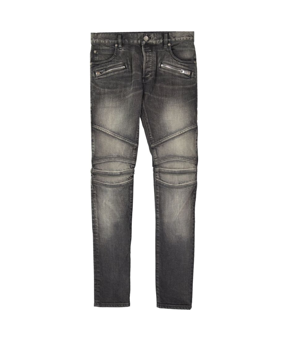 Grey fashion balmain jeans