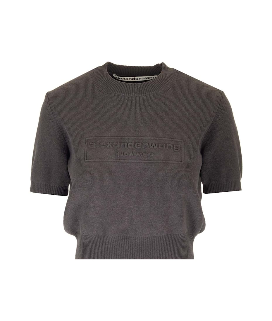 【関送無料】 Alexander Wang Cropped crew neck sweater Alexander Wang Cropped Crew Neck Sweater | italist