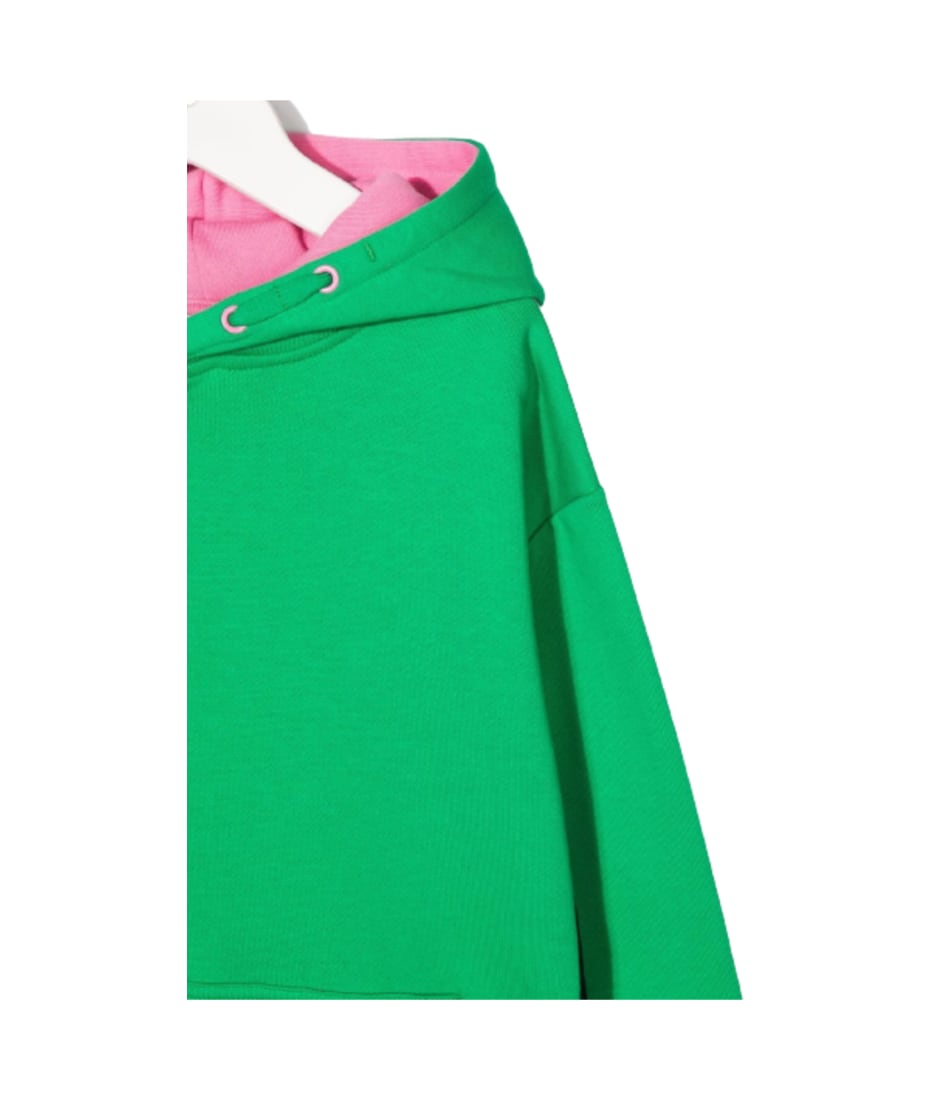 Stella McCartney Kids Printed Logo Green/pink Jersey Dress Girl Stella Mccartney Kids - Green