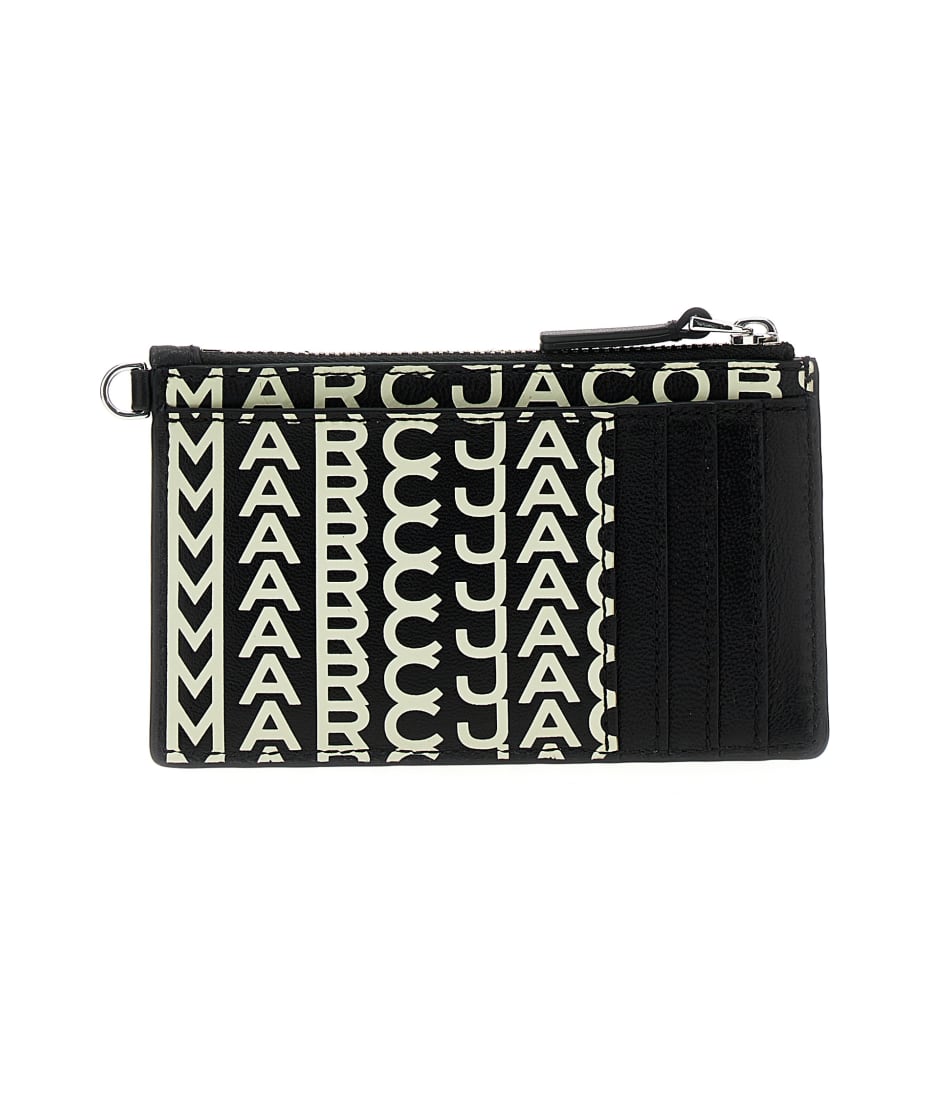 Marc Jacobs The Monogram Leather Top Zip Wristlet | italist 